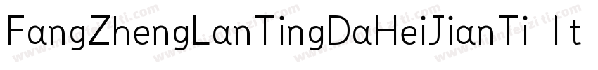 FangZhengLanTingDaHeiJianTi 1ttf字体转换